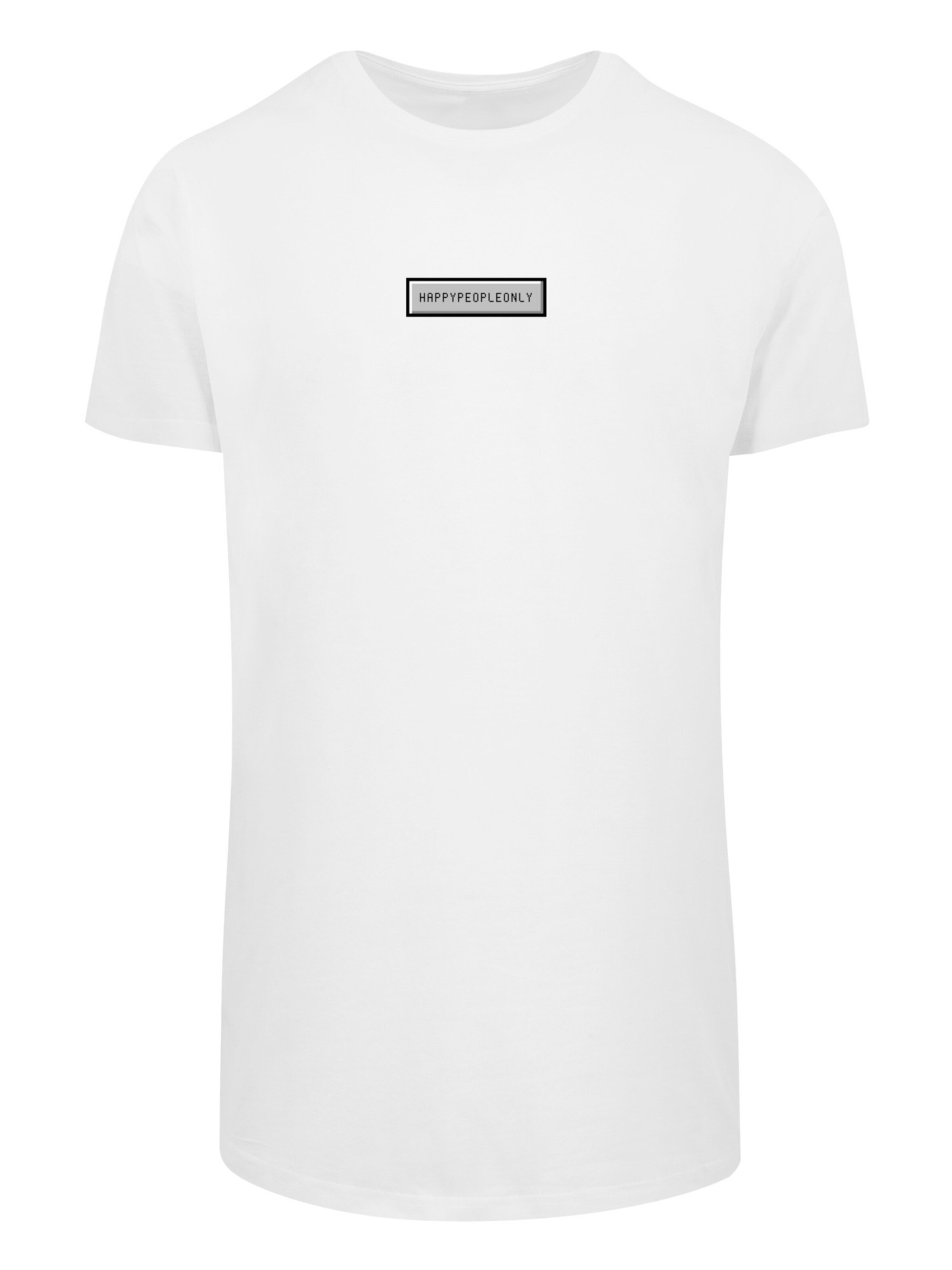 T-Shirt 'SIlvester Party Happy People Only' F4NT4STIC en blanc : devant