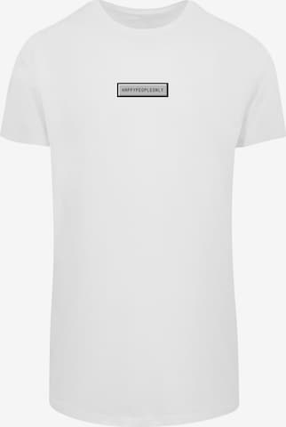 T-Shirt 'SIlvester Party Happy People Only' F4NT4STIC en blanc : devant