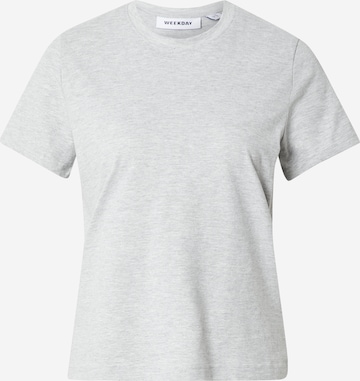 T-shirt 'Lean' WEEKDAY en gris : devant