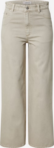 EDITED Szeroka nogawka Jeansy 'Elorah' w kolorze beżowy: przód