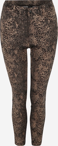 Vero Moda Petite Skinny Spodnie 'NALA' w kolorze brązowy: przód