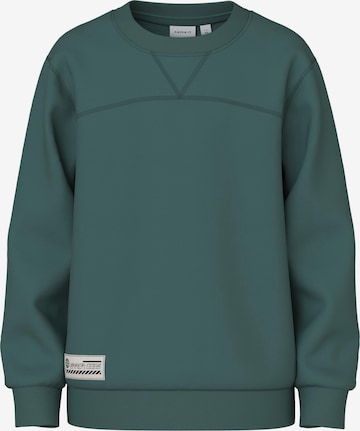 NAME IT Sweatshirt 'Teon' in Grün: predná strana