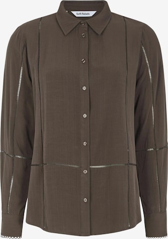 Soft Rebels Pusero 'Edwina' värissä ruskea: etupuoli