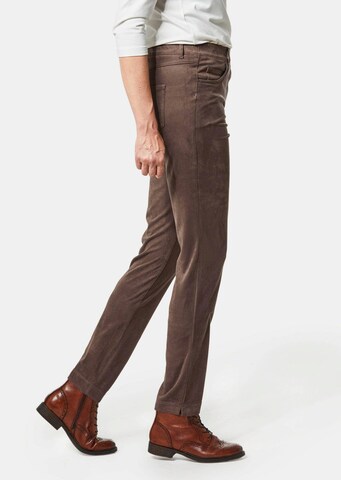 Goldner Slimfit Broek in Bruin