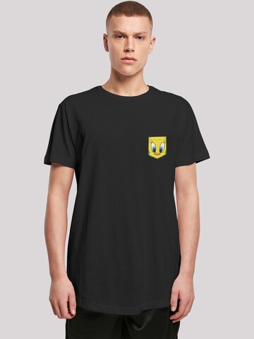 F4NT4STIC Shirt 'Looney Tunes Tweety Pie Face' in Black: front