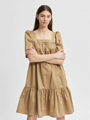 SELECTED FEMME Dress 'Wanda' in Brown: front