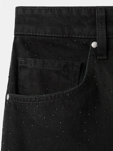 MANGO Wide leg Jeans 'LIBRA' in Zwart