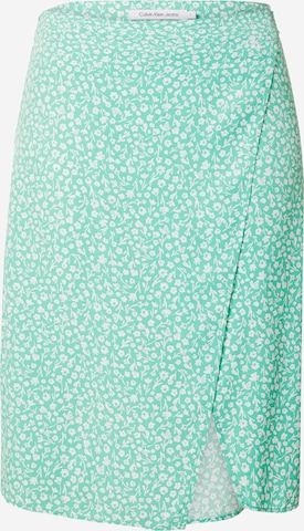 Calvin Klein Jeans Rok in Groen: voorkant