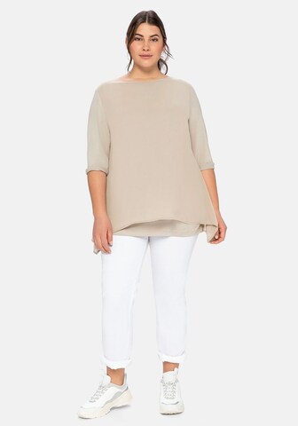 SHEEGO Bluse in Beige