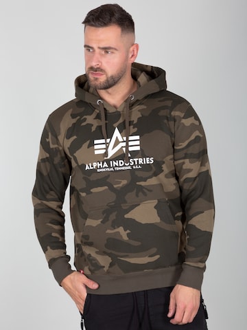 ALPHA INDUSTRIES Sweatshirt in Grün: predná strana