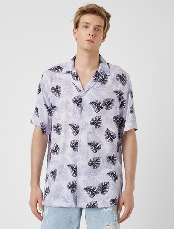 Koton Regular fit Button Up Shirt in Purple: front