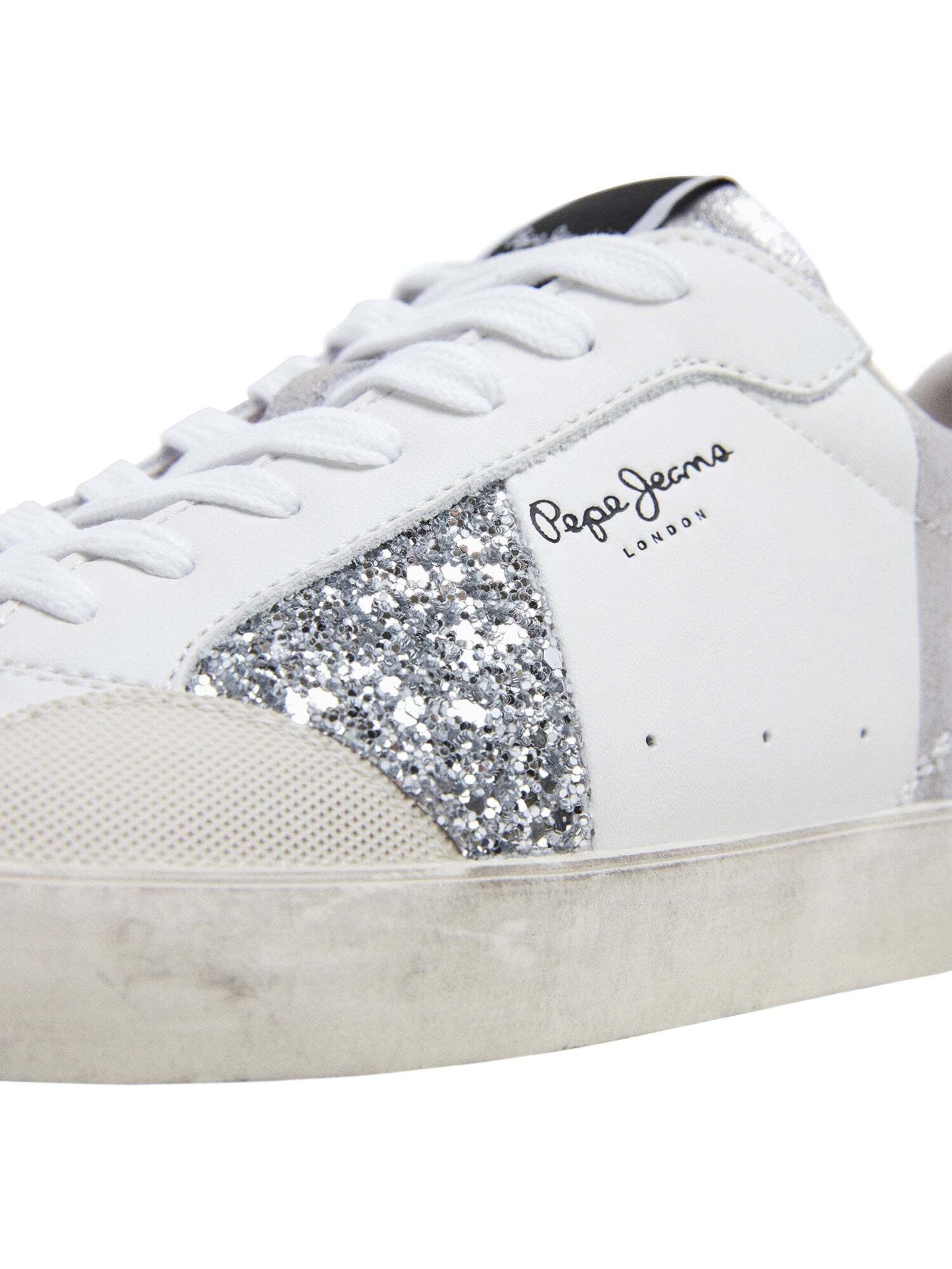 Sneaker bassa 'Lane' di Pepe Jeans in argento