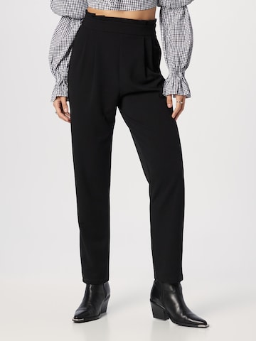 ABOUT YOU Широка кройка Панталон с набор 'Mina' в черно: отпред