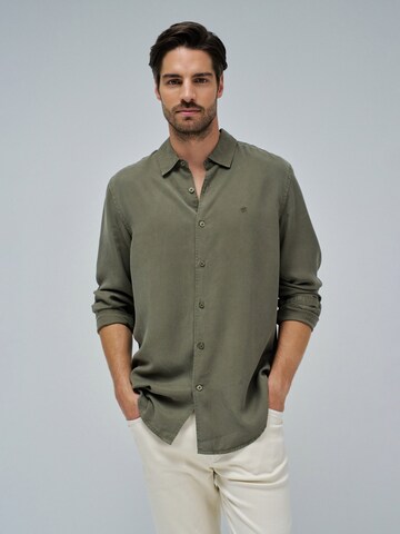 Salsa Jeans Regular fit Overhemd in Groen: voorkant