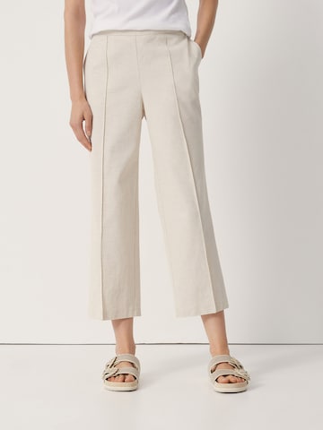 Someday Boot cut Trousers with creases 'Cinara' in Beige: front