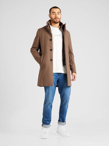 Matinique Regular fit Between-seasons coat 'Harvey' in Brown