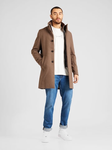 Matinique Regular fit Between-seasons coat 'Harvey' in Brown