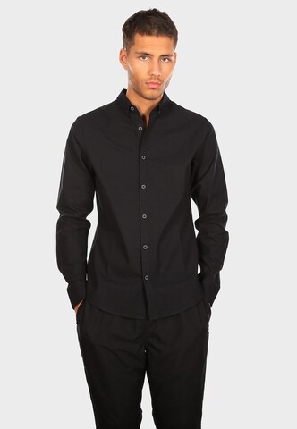 Coupe regular Chemise 'Samuel' Iriedaily en noir : devant