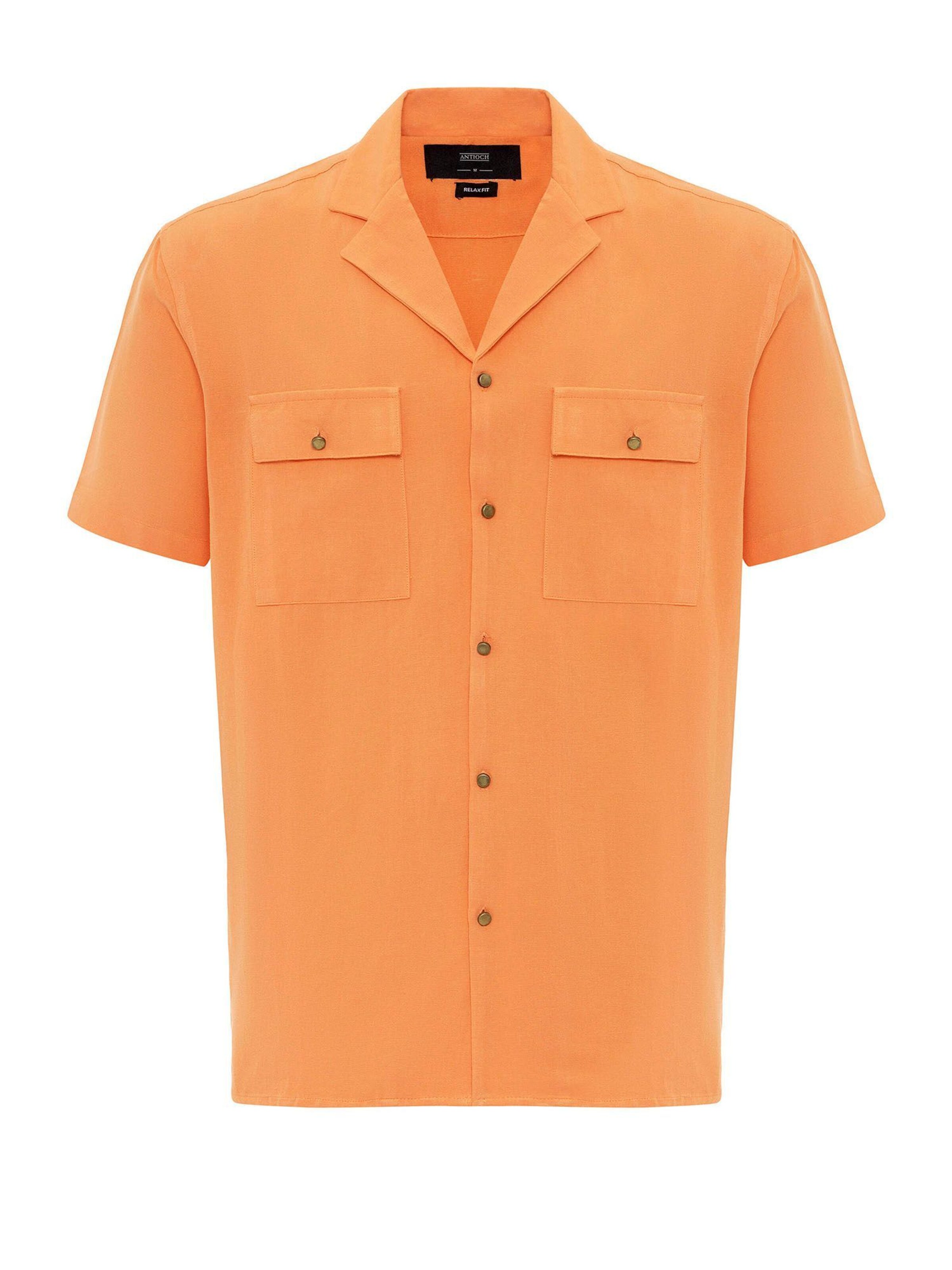 Antioch Button Up Shirt in Orange: front