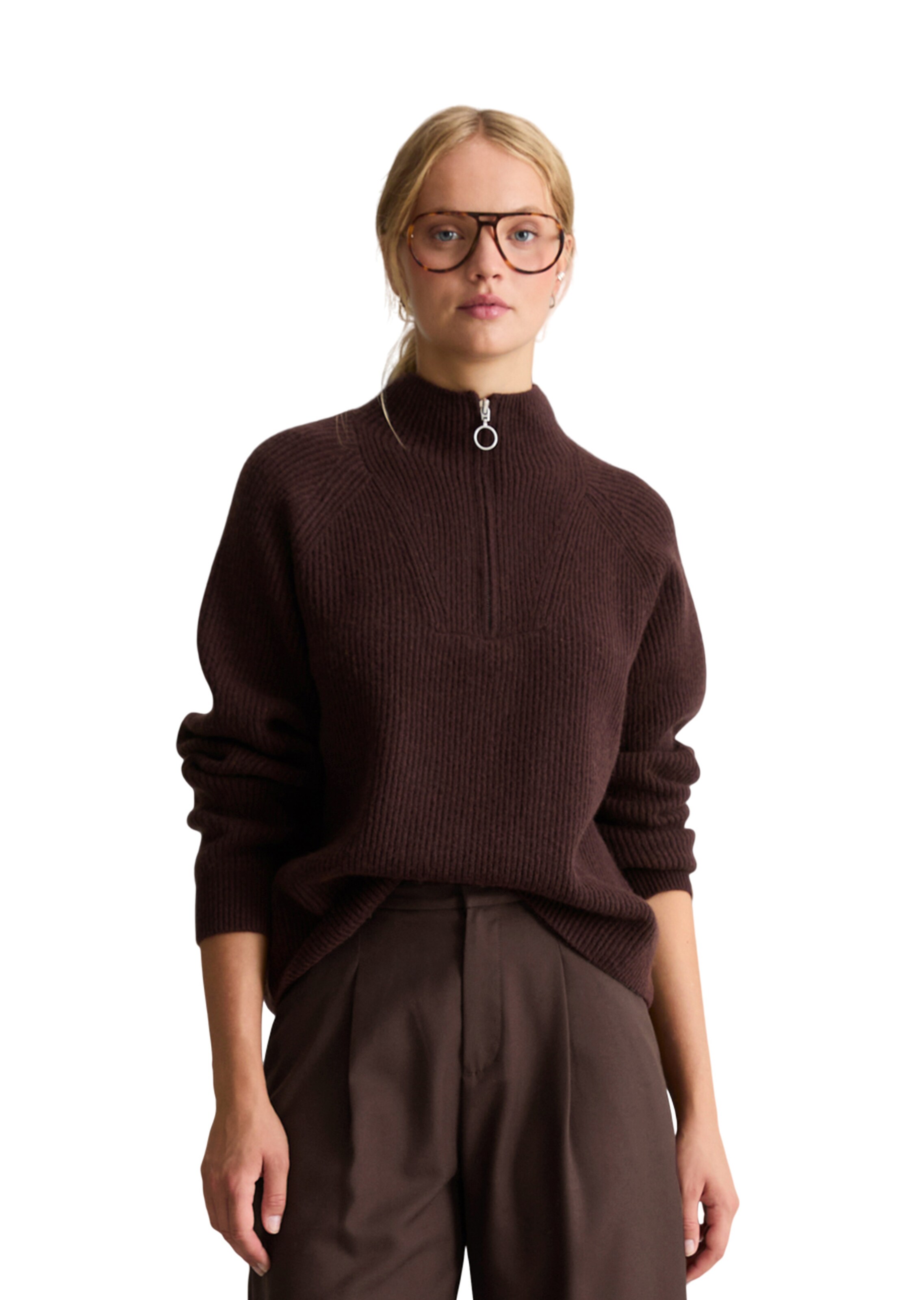 Marc O'Polo DENIM Pullover in Braun: Vorderseite