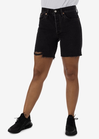 Jeans '501® MID THIGH SHORT' di LEVI'S in nero: frontale