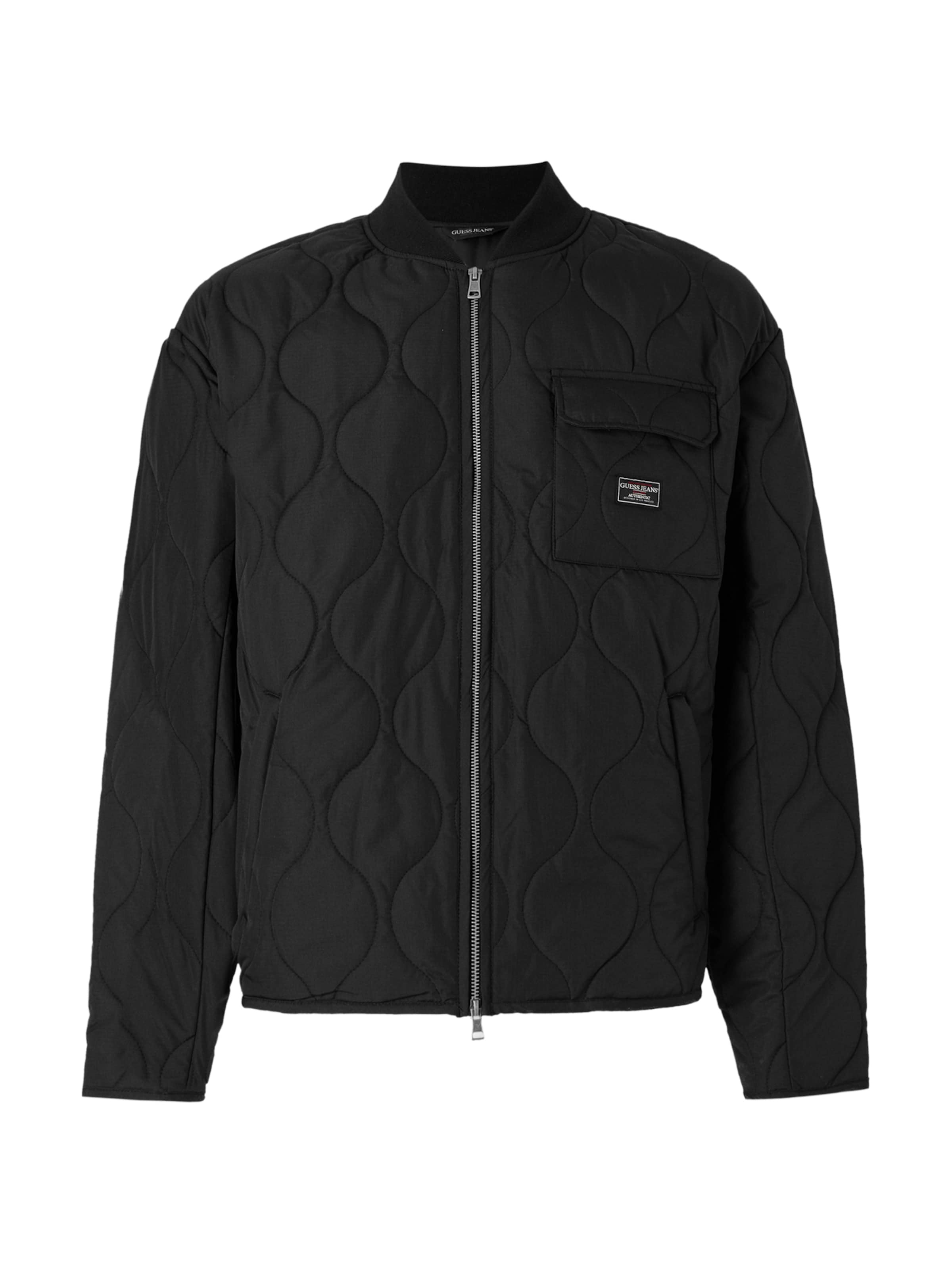 GUESS JEANS Átmeneti dzseki - fekete: elől