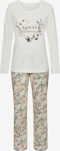 LASCANA Pyjama in Beige: Vorderseite