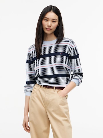 mėlyna Tommy Jeans Megztinis 'ESSENTIAL': priekis