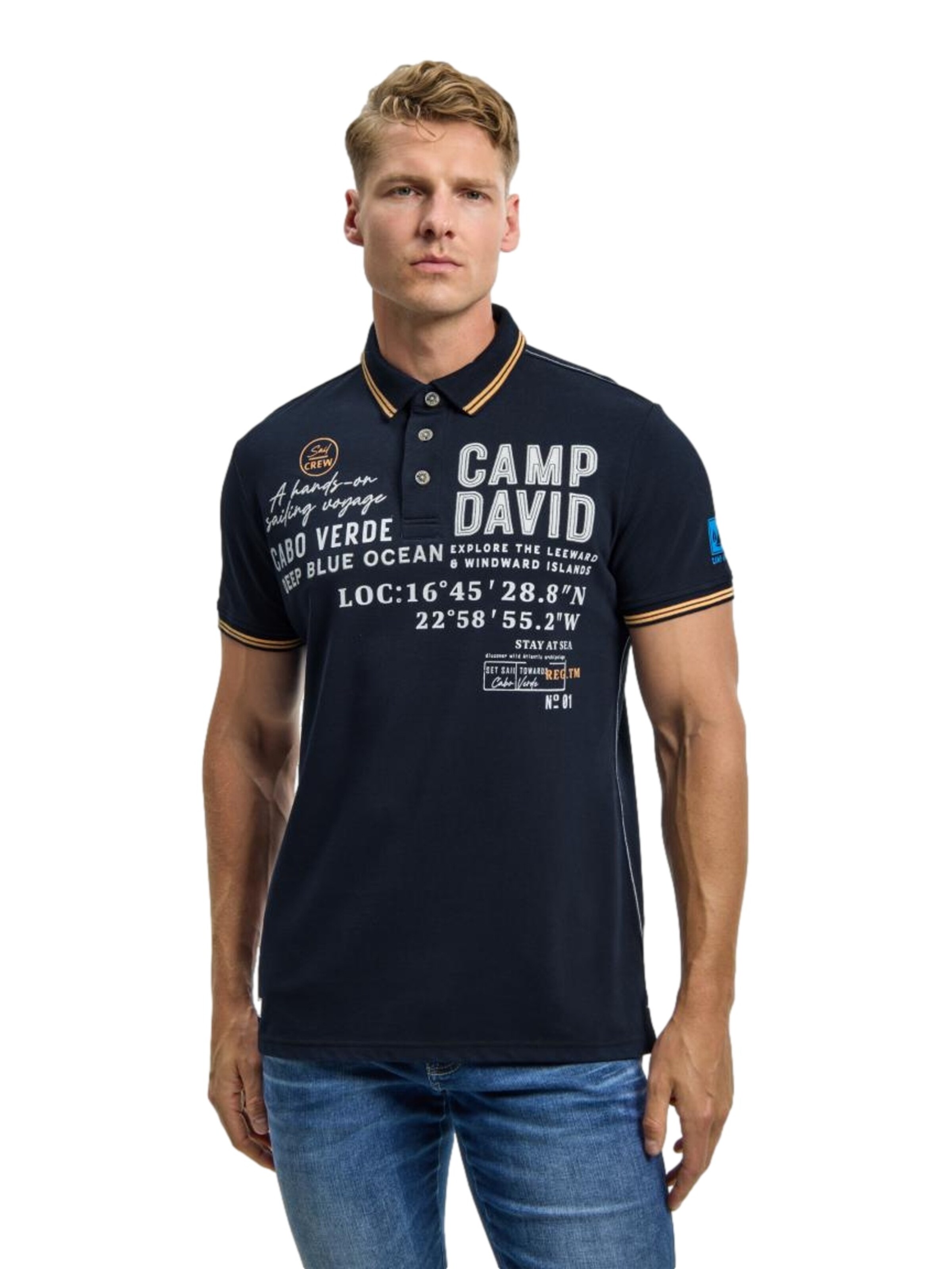 CAMP DAVID Футболка в Синий: спереди