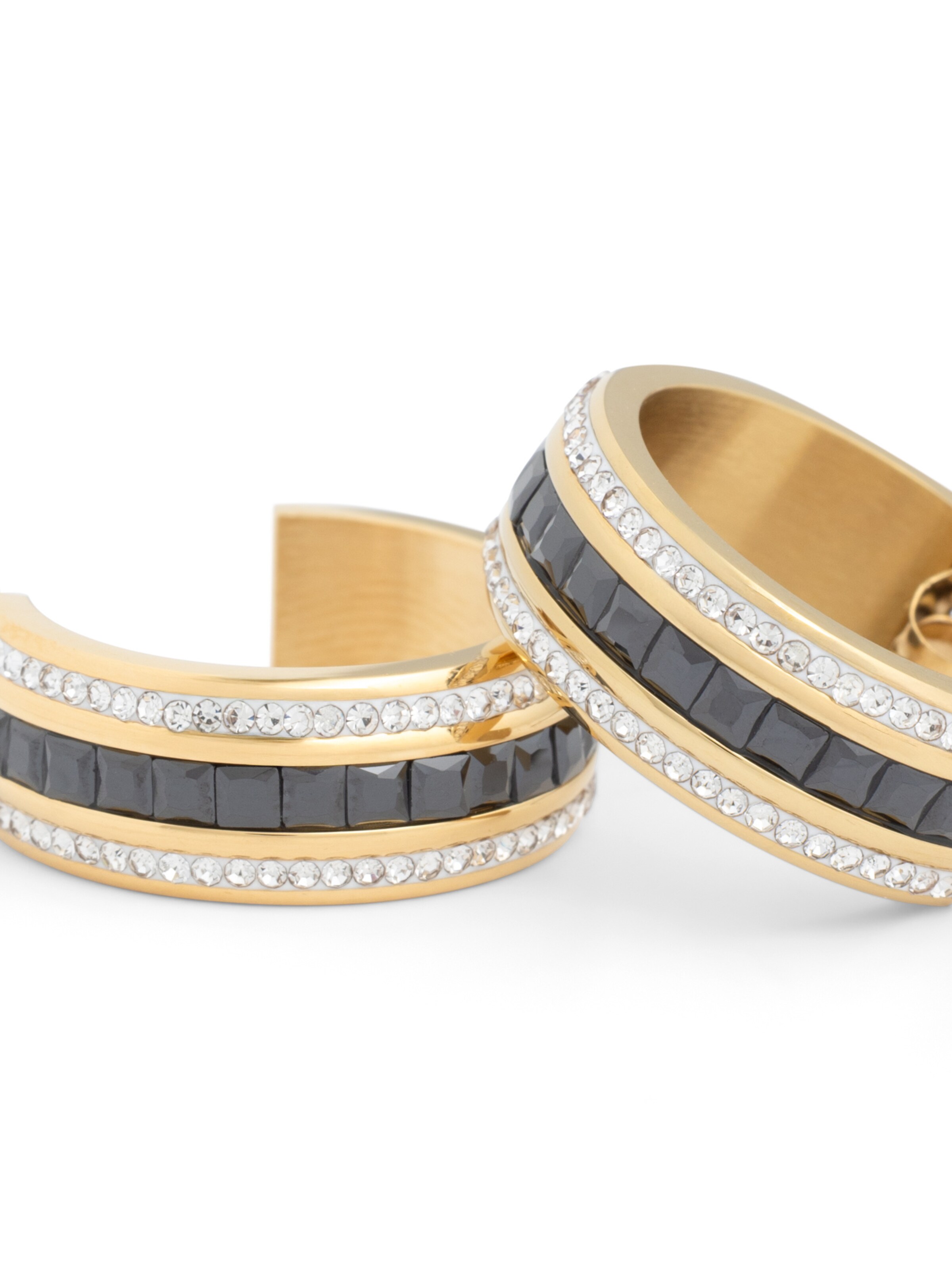 Boucles d'oreilles 'Steel – Crystal Sparkle' A&C Oslo – Nordic Design Jewellery en or