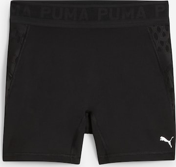 Skinny Pantaloni sport de la PUMA pe negru: față