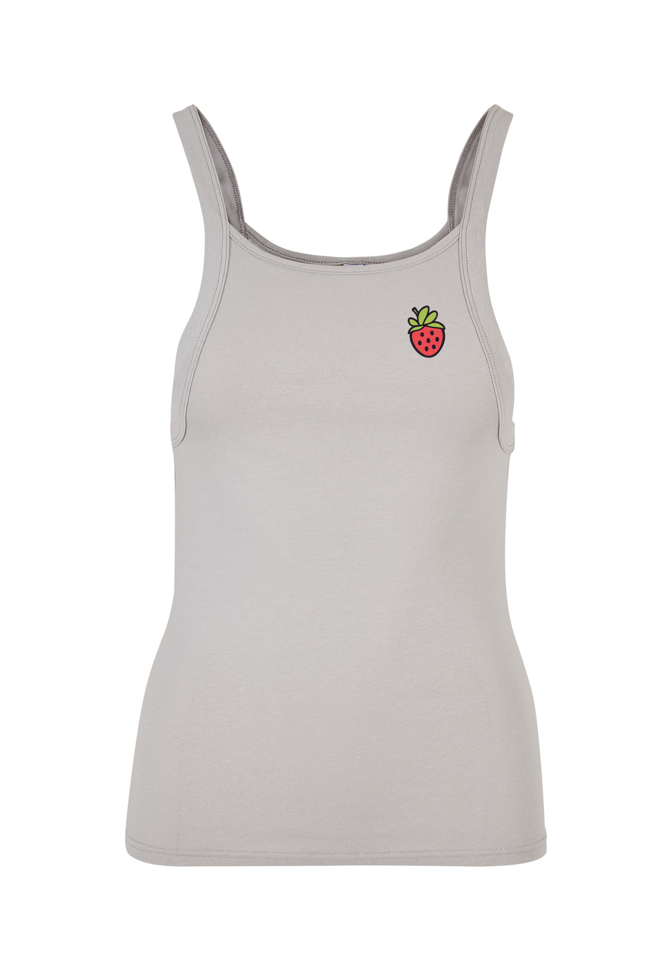 Urban Classics Top 'Strawberry' in Grijs: voorkant