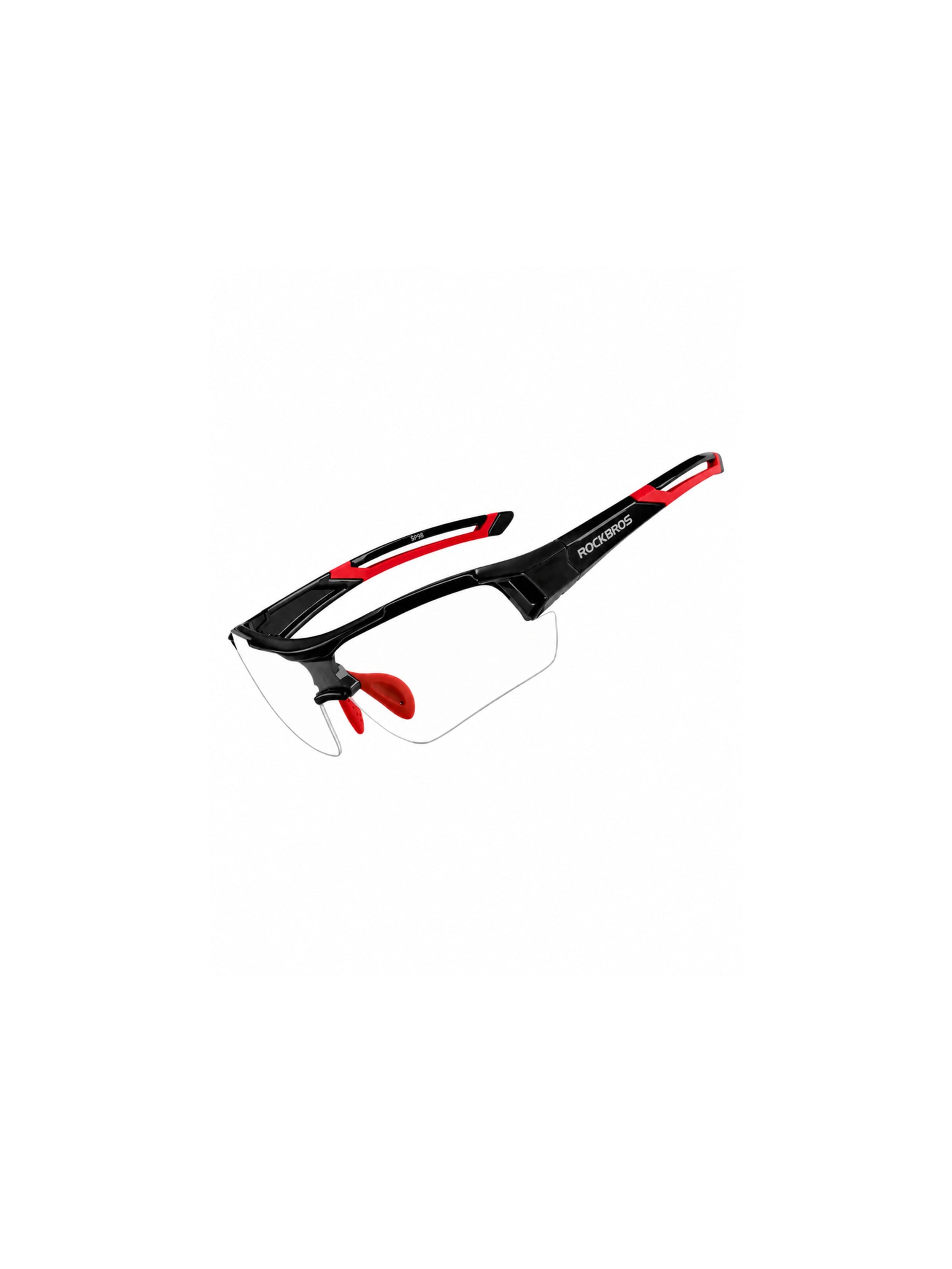 ROCKBROS Sports Glasses 'Photochrome Fahrradbrille UV400' in Red: front