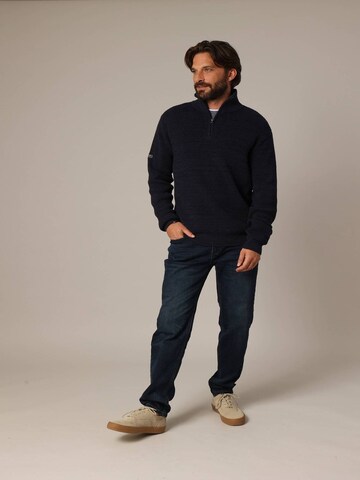 Pull-over 'Henley' Deeluxe en bleu