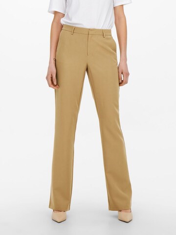 ONLY Bootcut Broek in Beige: voorkant