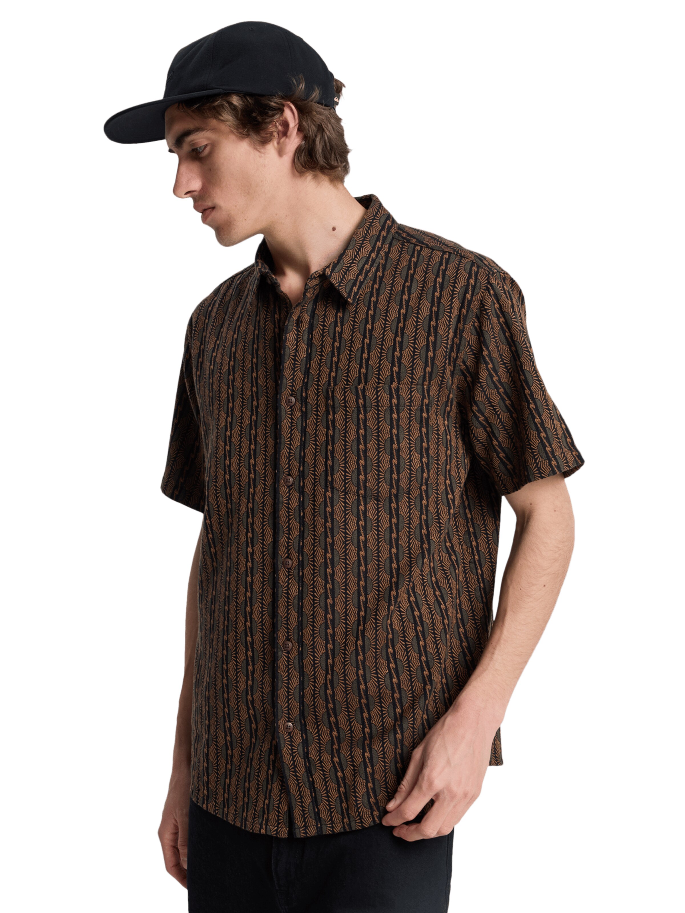 QUIKSILVER Regular fit Shirt 'Horizons' in Brown