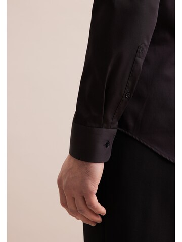 SEIDENSTICKER Regular Fit Hemd in Schwarz