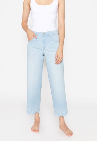 Wide Leg Jean 'Linn' Angels en bleu : devant