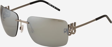 Lunettes de soleil HUGO Red en gris : devant