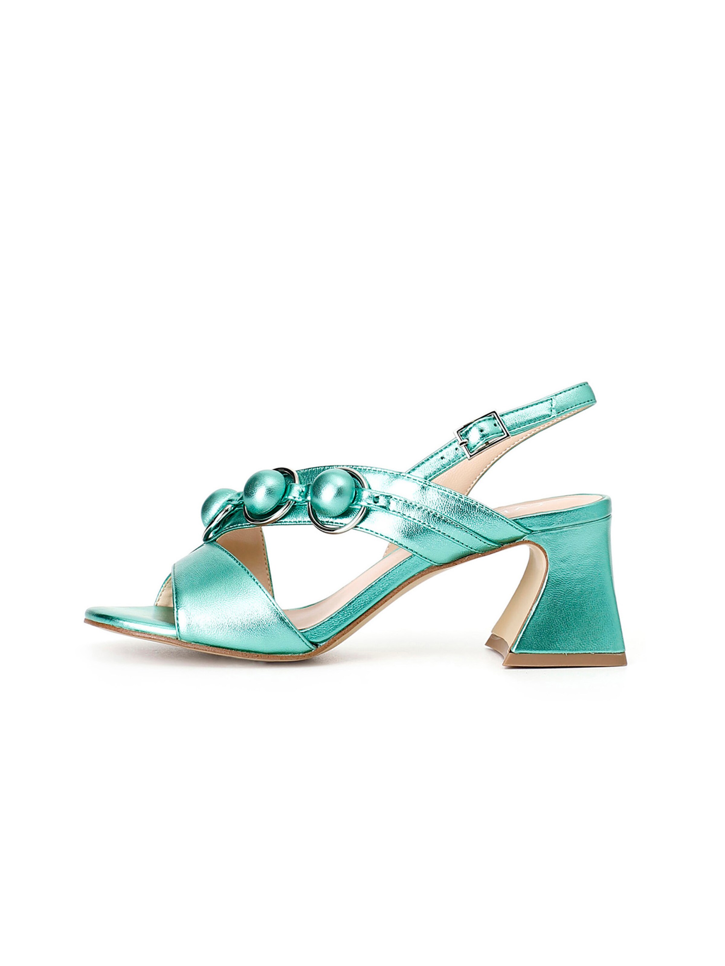 CAFè NOIR Sandalen met riem in Blauw: voorkant