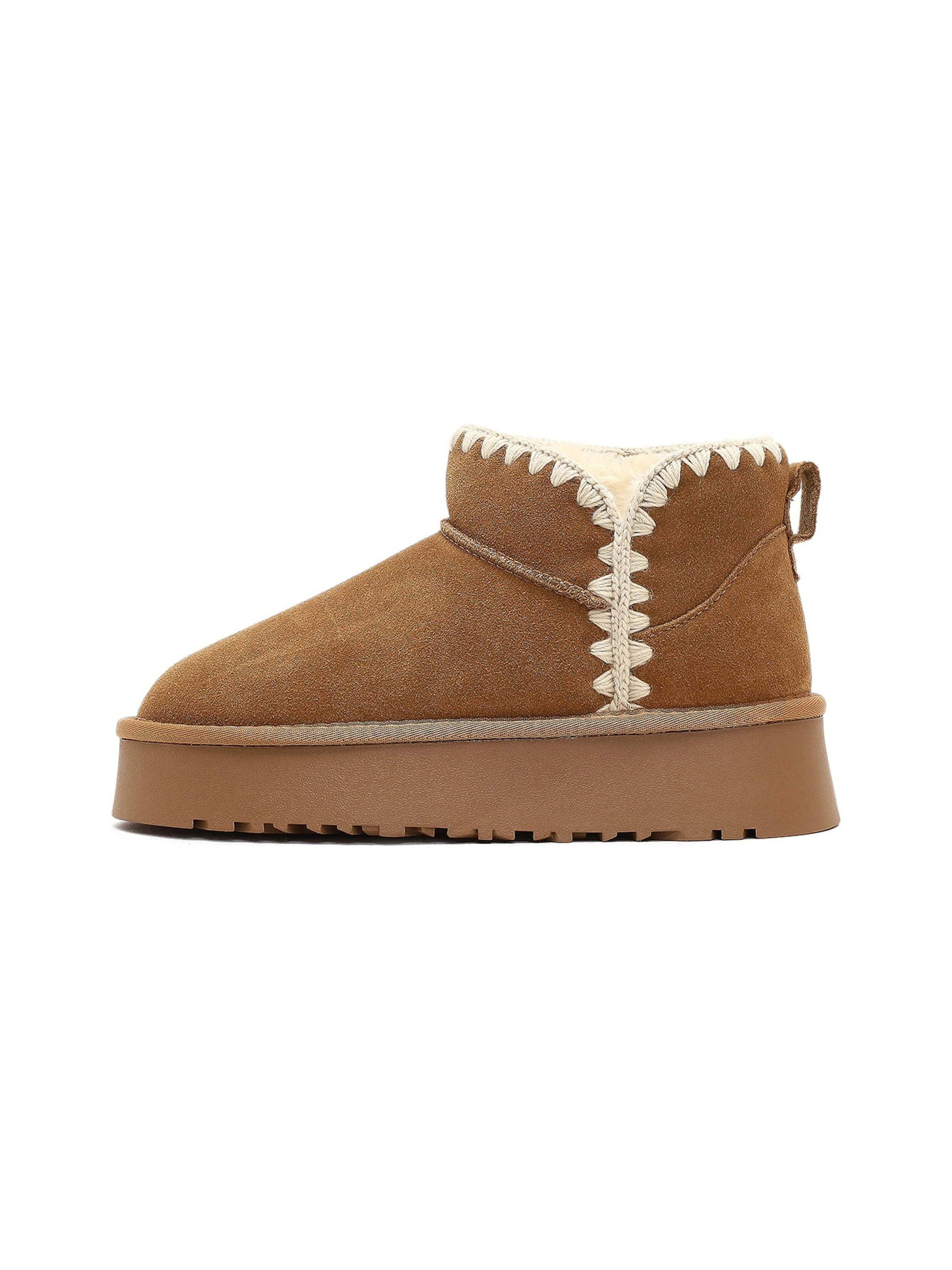 Derimod - Botas de tobillo en beige: frente