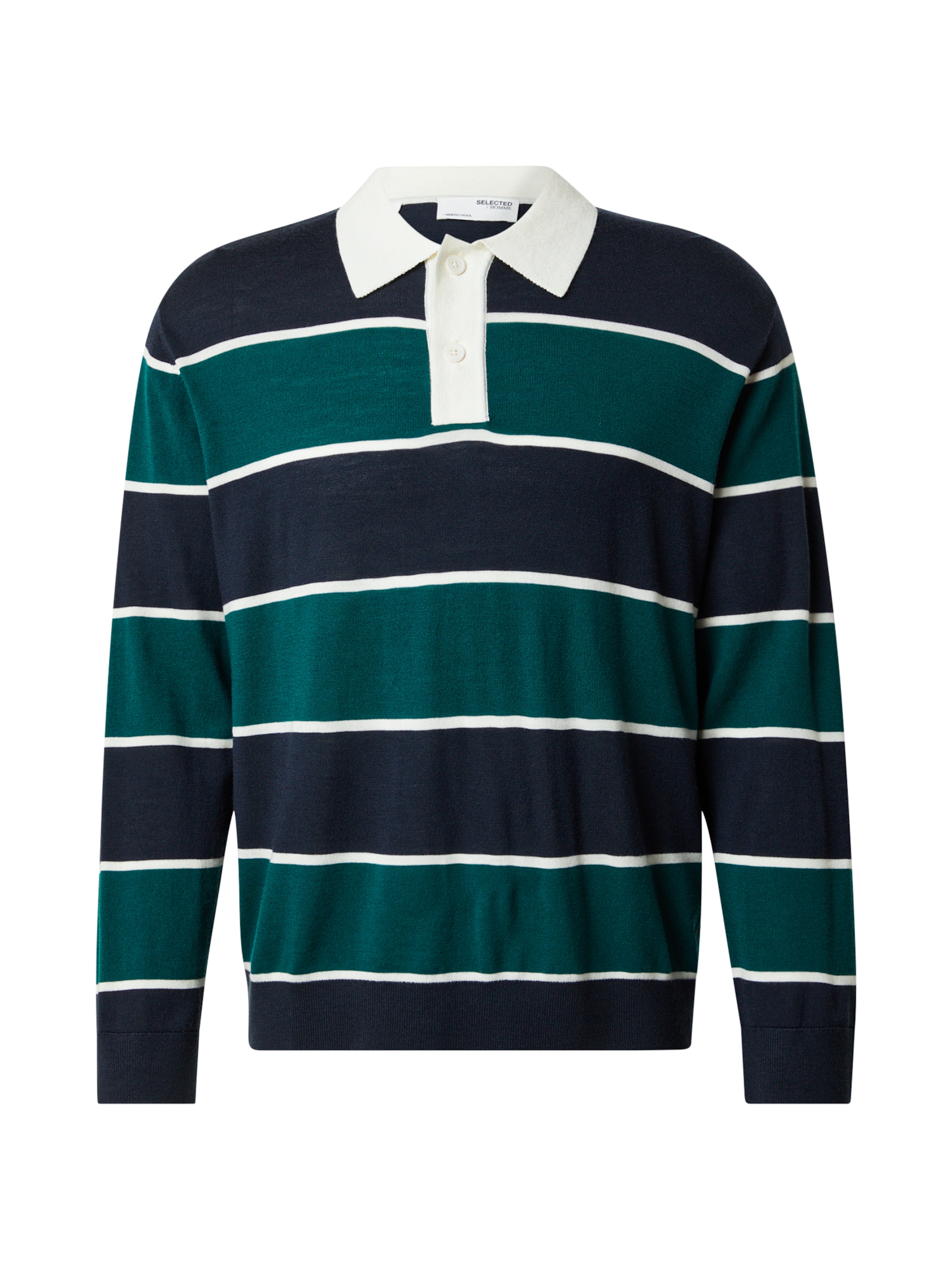 SELECTED Tričko - námořnická modř / smaragdová / bílá, Produkt