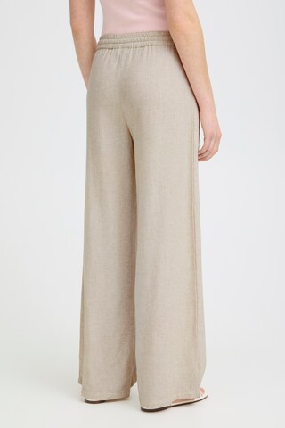 Wide Leg Pantalon 'FRJETT' Fransa en beige