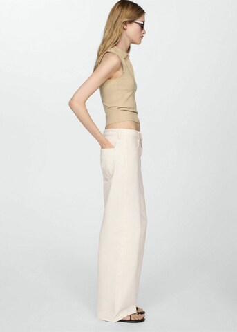 MANGO Loose fit Jeans 'Danielle' in Beige