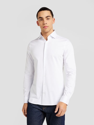 Michael Kors Slim fit Button Up Shirt 'PERFORMANCE' in White: front