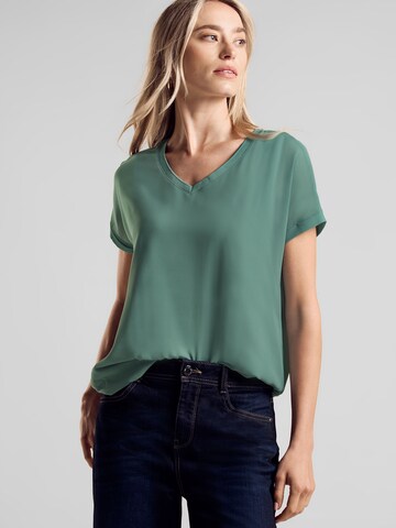 STREET ONE Shirt in Groen: voorkant