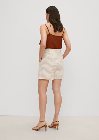 COMMA Wide Leg Plissert bukse i beige