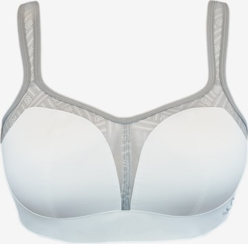 SugarShape High neck Sports Bra 'Motivation' in White: front