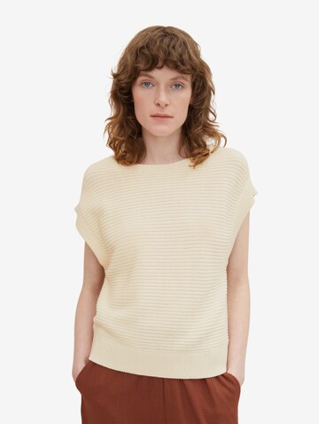 TOM TAILOR Sweater in Beige: front