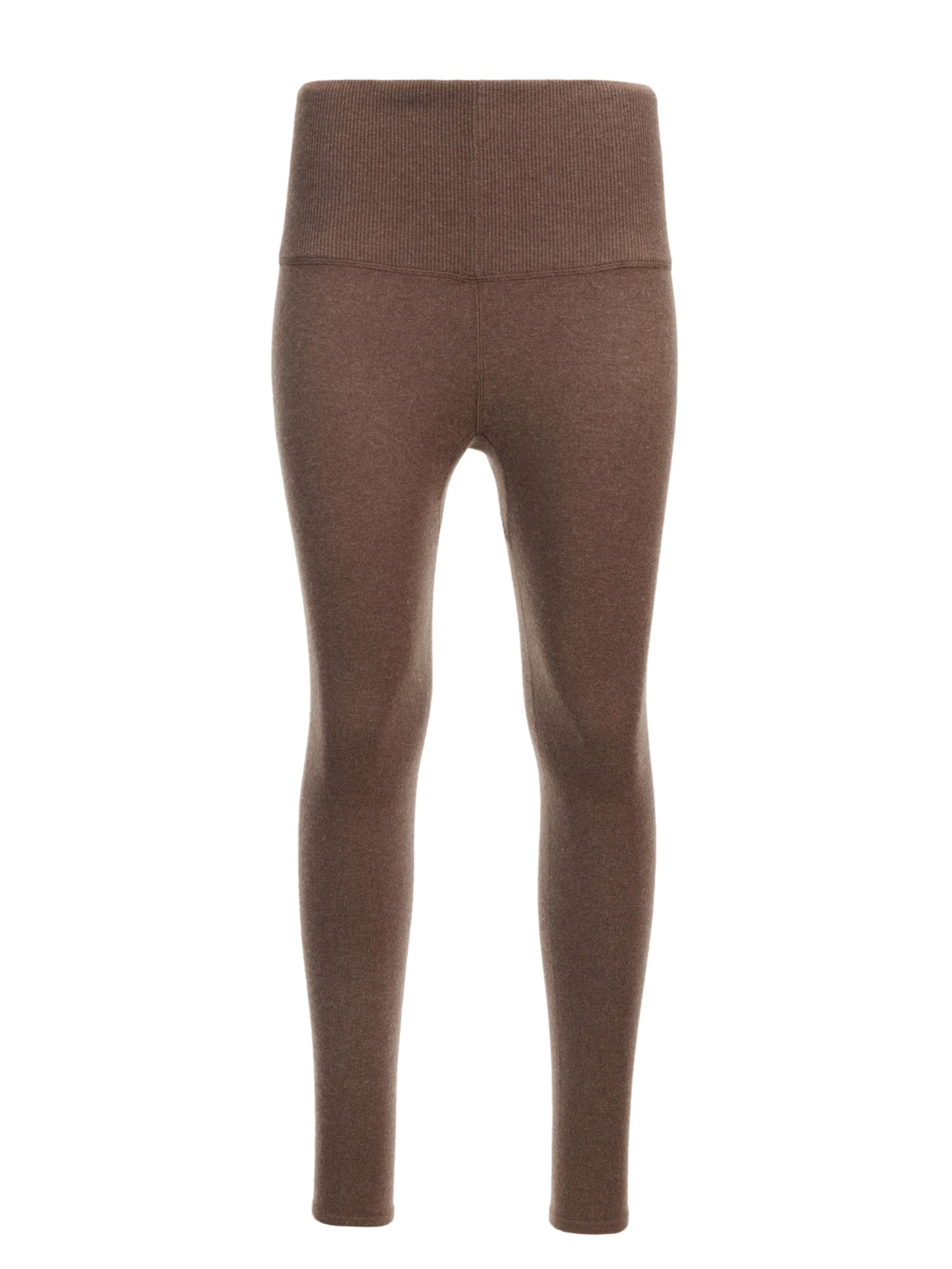 GOBI Cashmere Slim fit Leggings 'High-Rise Cashmere Knit Tights' in Brown: front